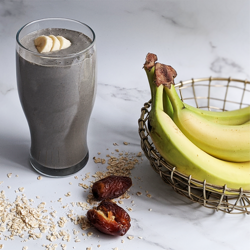 black tahini & banana smoothie