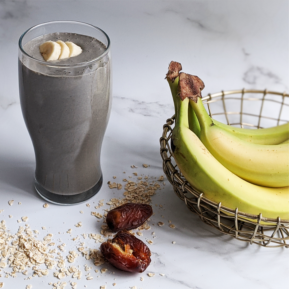black tahini & banana smoothie