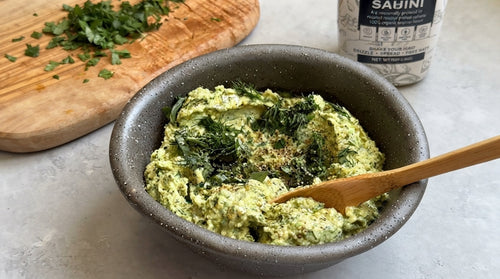 Roasted Garlic Hummus Recipe with Herbs