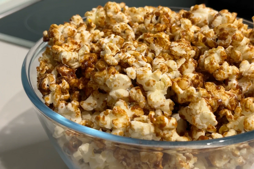 mediterranean tahini and date popcorn